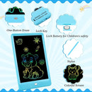 Decute Kids Toys LCD Writing Tablet with Stylus, 8.5 Inch Erasable Toddlers Doodle Board, Reusable Drawing Pad for Kids, Educational Christmas Birthday Gift for 3 4 5 6 7 8 Girls Boys Toddler Blue by TinyTreasures Baby Boutique