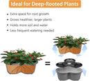 VECELO 5 Tier Vertical Garden Planter, Self Watering Stackable Planters with Wheels for Strawberries, Herbs, Flowers, Vegetables, Dark Gray by GreenHaven Gardens
