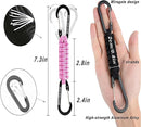 BRAVESHINE Paracord Keychain Carabiner Clip, D Ring Lanyard Hanger Stroller Hook for Water Bottle, Key, Backpacks, Men, Women by TinyTreasures Baby Boutique