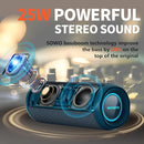 SOWO Portable Bluetooth Speaker, IPX7 Waterproof Wireless Bluetooth Speaker, Bassboom Technology, 25W Loud Stereo Sound, LED Light with TWS Pairing, 16H Playtime for Home and Outdoor -Blue by TinyTreasures Baby Boutique