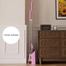 JOYMOOP Pink Broom and Dustpan Set, Upright Angle with Built-in Comb Teeth for Kitchen, Lobby, Pet Hair and Hard Floors by CozyNest Decor
