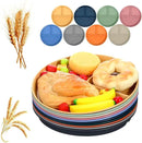 10 Pcs Unbreakable Divided Plates for Kids Adults, 9 Inch Round Portion Control Plate, 3 Compartment Plates with Dividers, Lightweight Reusable Dinnerware Portion Control Plastic, Dishwasher Safe by CozyNest Decor