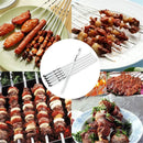 18PCS Kabob Skewers Flat Metal BBQ Barbecue Skewer 14" Long Stainless Steel Shish Kebob Sticks Wide Reusable Grilling Skewers Set for Meat Shrimp Chicken Vegetable, 18 Pack by GreenHaven Gardens