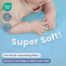 Baby Play Mat for Floor,1.3" Thick Memory foam Tummy Time Mat for Toddlers,Infants,kids,Water-Repellent Soft Nursery Rug,Extra Large Non Slip for Crawling&Yoga,Tatami Style for Living Room(Light Blue) by TinyTreasures Baby Boutique