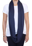 LK Baby 2pk Infinity Nursing Scarf Breastfeeding Cover Ultra Soft (Grey/Navy) by TinyTreasures Baby Boutique