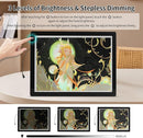A3 LED Light Pad with Adjustable Stand,16.6 * 12.6 Inches,3 Levels of Brightness and Stepless Dimming Light Board 8000LUX, Uniform Illuminated Light Box for Tracing Weeding Vinyl and Diamond Painting by TinyTreasures Baby Boutique
