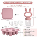 WAJIAYON Easter Bunny Baby Breastmilk Popsicle Molds & Baby Fruit Feeder,Food Freezer Tray Storage Containers, Silicone Teething Pacifier Feeder and Teether for Babies,Gifts for Boys and Girls-Purple by TinyTreasures Baby Boutique
