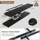 Heimlove 55 Inch Floating Shelves for Wall,10 Deep Large Black Wall Shelf with Heavy Duty Brackets,Wall Mounted Storage & Display Shelves for Bedroom,Living Room,Kitchen,Office by CozyNest Decor