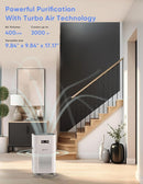 Air Purifiers for Home Large Room up to 3000 Sq Ft, CARD 400 m³/h+ Upgraded H14 Ture Hepa Air Filter, Air Purifier with Air Quality Monitor, 22dB Sleep Mode by TinyTreasures Baby Boutique