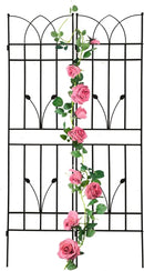 2 Pack Metal Garden Trellis 71" Black Fence Rustproof Garden Trellis for Climbing Plants Support Roses Flower Outdoor Lawn, Black by GreenHaven Gardens
