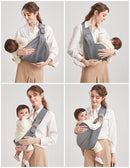 Baby Sling Carrier, Pure Cotton, Ergonomically Adjustable Baby Carrier Newborn to Toddler, Easy to Use, Portable, Ideal for 0-36 Months, Up to 33 lbs (Grey) by TinyTreasures Baby Boutique