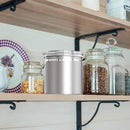 ENLOY 165oz Stainless Steel Airtight Canister for Kitchen, Large Flour Coffee Bean Tea Cereal Sugar Cookie Metal Food Storage Canisters with Clear Lid and Sturdy Locking Clamp by CozyNest Decor