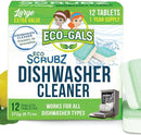 Dishwasher Cleaner, Heavy Duty, Septic Safe, Removal of Odors, Limescale, Smell, Grime, and Calcium - 12 Tablets - 12 Month Supply - Unscented by TinyTreasures Baby Boutique