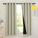 NICETOWN 100% Blackout Portable Curtains, Grommet Total Privacy Window Treatments Thermal Curtains Lightweight Travel Blackout Shades for Bedroom/Hotel, Muted Beige, W52 x L63, 2 Panels by TinyTreasures Baby Boutique