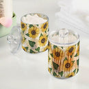 Sunflower 2PC Airtight Transparent Plastic Storage Jar, Food Storage Container Glass, Can Store Candy, Salt, Coffee Beans, With lid, Easy To Use by CozyNest Decor