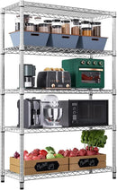 1750 LBS Storage Shelves 5-Tier Utility Shelving Unit Steel Organizer Wire Rack for Home,Kitchen,Office,Garage, Capacity 17.7" D x 47.2" W x 72.3" H by CozyNest Decor