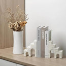 Natural Marble Book Ends for Shelves, Decorative Bookends for Heavy Books, CastleGuard Bookend Book Holder Stopper for Home Office Desk Bookshelf Decoration, Set of 2 (Oriental Calacatta) by CozyNest Decor
