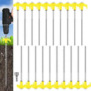 Hicarer 20 Pcs 20 Pcs 8'' Screw in Tent Stakes Heavy Duty Ground Metal Stakes for Inflatables with Hex Head Driver for Outdoor Camping Tent Inflatable Garden Decor (Yellow) by CozyNest Decor