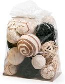 ANDALUCA Black & White Decorative Balls Bowl Filler Bag with Orbs, Balls (Black) by CozyNest Decor