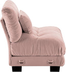 Armless Sofa W/1 Pillow - Pink by CozyNest Decor
