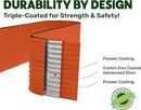 9-in-1 Galvanized Raised Garden Beds Outdoor // 8×2×2.5 ft Modular Planter for Gardening, Vegetables, Flowers // 32" Extra Tall Metal Raised Garden Bed (Orange) // Patented Design Planter Box by GreenHaven Gardens