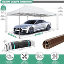 COBIZI 10x20 Pop Up Canopy Heavy Duty Without Sidewalls, Commercial Heavy Duty Pop Up Tent for Parties All Weather Waterproof and UV 50+ Wedding Tent with Roller Bag(Legs Upgraded),White by GreenHaven Gardens