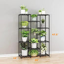 Bamworld Black Plant Stand Indoor Bamboo Hanging Plants Shelf for Multiple Plants Tall Large Holder for Living Room, Patio, Balcony, Garden by GreenHaven Gardens