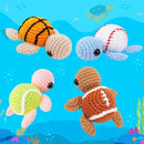 Crochet Kit for Beginners -4 PCS Turtle Crochet Kit with Step-by-Step Video Tutorials, Beginner Crochet Kits for Adults, Animal Crochet Turtle Ball Games Set by TinyTreasures Baby Boutique