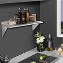 HARDURA Stainless Steel Shelf 12" x 60", 290lb Commercial Shelves Wall Mount Metal Shelving with Backsplash and Brackets for Kitchen, Restaurant, Laundry Room and Home by CozyNest Decor