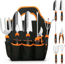 Gardening Tool Set, CHRYZTAL Stainless Steel Heavy Duty Gardening Tool Set, with Non-Slip Rubber Grip, Storage Tote Bag, Outdoor Hand Tools, Ideal Gardening Gifts for Women by GreenHaven Gardens