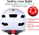 Kids Bike Helmet, Youth Toddler Boys Girls Helmets, 2 Size Adjustable for Ages 2-3-5-8-14 Years, Child Helmet with Visor and LED Light, Lightweight Multi-Sport Bicycle Scooter Cycling Helmets by TinyTreasures Baby Boutique