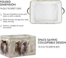 Highland Cows Storage Basket Cube Storage Bins Organizer Bag Collapsible Closet Shelf Baskets with handle for Baby Cloth Pet Toy Book 14.2×10.2×8.3 IN by TinyTreasures Baby Boutique