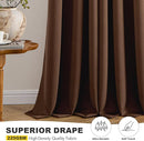 MIULEE Bedroom Blackout Curtains Thermal Insulated Room Darkening Drapes for Living Room Kitchen Grommet Top Light Blocking Window Treatment Curtains, 40 x 54 Inches Long, 2 Panels, Mocha Brown by TinyTreasures Baby Boutique