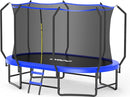 ORCC 8 x 13 FT Oval Outdoor Trampoline with Safety Net - Recreational Gymnastics Trampoline for Kids, 1200LBS Capacity, Heavy-Duty Galvanized Steel Frame by TinyTreasures Baby Boutique
