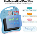 Kids Educational Learning Toys with Math Games,Talking Flash Cards and Writing Drawing Tablet, Speech Therapy Autism Sensory Toys Gifts for Toddler Preschool Activities Boys Girls Ages 3-10 (Blue) by TinyTreasures Baby Boutique