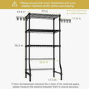 Ulif U8 Laundry Room Storage Organizer, Over The Washer and Dryer Storage Shelves for Laundry Organization, 35" W x 17.3" D x 76.2" H, Suit Washing Machine Width Within 32.6", Hold 304 lb, Black by CozyNest Decor