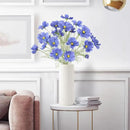 IPOPU Blue Flowers Artificial Cosmos 5PCS Fake Blue Wildflowers 24.5" Fake Daisies for Home Decor Indoor Faux Wild Flowers for Floral Arrangements Wedding Centerpiece by CozyNest Decor
