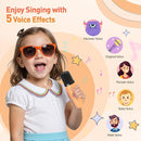 Karaoke Machine for Kids Adults: Mini Portable Karaoke Machine with 2 Wireless Microphones and Lights, Christmas Birthday Gifts for Girls Boys Family Home Party(Orange) by TinyTreasures Baby Boutique