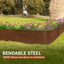 Worth Garden 6 Pack Pre-Rusted Cor-Ten Steel Landscape Edging - 40" L x 5.5" H Each (20ft Total) - No-Dig Hammer-in Heavy Duty 14-Gauge Metal Border w/ 7 Clips & Gloves - Edge for Lawn Yard by CozyNest Decor