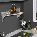HARDURA Stainless Steel Shelf 12" x 36", 230lb Commercial Shelves Wall Mount Metal Shelving with Backsplash and Brackets for Kitchen, Restaurant, Laundry Room and Home by CozyNest Decor