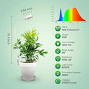 SANSI Grow Lights for Indoor Plants, Pot Clip LED Plant Light for Growing Full Spectrum, Plant Growing Lamp with 4-Level Dimmable, Auto On Off 3 6 12 Hrs Timer for Pot Plants, White 10W 1-Pack by GreenHaven Gardens