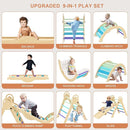 Pikler Triangle Set with Cushion, Montessori Climbing Set, Indoor Climb Toys, Indoor Playground Jungle Gyms, 9 Combinations Climbing Toy Set for Toddler, Baby, Kids 1-4 by TinyTreasures Baby Boutique