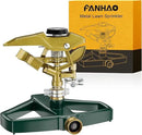 FANHAO Heavy Duty Pulsating Impact Lawn Sprinkler with Metal Base, 100% Metal Adjustable Circular Zinc Impulse Sprinkler for Yard Lawn, 360 Degree Large Area Coverage, Covers Up to 5800 sq. ft by GreenHaven Gardens