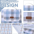 80"x60" Waterproof Sandproof Picnic Mat - Portable Foldable Outdoor Blanket for Beach, Park, Travel & Indoor Use - Lightweight Compact Design, Easy-Carry (Blue&Gray) by TinyTreasures Baby Boutique