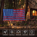 American Flag Light, 420 Super Bright LEDs Net Light Waterproof US for Independence Day July 4th, Yard, Garden Patio Yard Holiday Decoration by GreenHaven Gardens