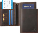 Ringsun Leather Passport Cover for Men Women, RFID Passport Wallet Case Travel Passport Holder for Family by TinyTreasures Baby Boutique