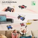 TOMZON A24 Mini Drone for Kids with Battle Mode, Kids Drone with Throw to Go, High Speeds Rotation, Self Spin & 3D Flip, RC Quadcopter with Altitude Hold, Headless Mode, 4 Batteries, Red & Blue 2 Pack by TinyTreasures Baby Boutique
