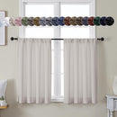 Simplebrand Ava Natural Short 36 Inches Blackout Curtain 2 Panels Set, Half Window Rod Pocket Privacy Curtain Tiers for Kitchen, Curtains Blackout for Bathroom Shades, W40 x L36 Inch, Natural by TinyTreasures Baby Boutique