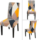 JQinHome Dining Chair Covers Set of 4,Magic Cube High Stretch Removable Washable Parsons Chair Slipcover for Dining Room Home Party Hotel Wedding Ceremony (Geometric Patterns) by CozyNest Decor