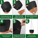 GARDIFE Hanging Planter, 10 inch Hanging planters for Indoor. Outdoor Plants, Self Watering Plant Pot, 2 Pack Large self Watering Hanging Planter, Black by CozyNest Decor